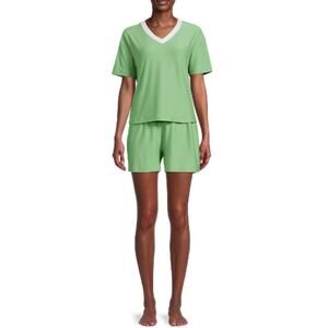 New ~ LISSOME ~ SALE Short Sleeve V-Neck Top And Short 2-Piece Set Size M